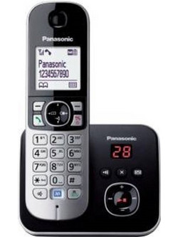 Panasonic KX-TG6821 Ασύρματο Τηλέφωνο με Ανοιχτή Ακρόαση Μαύρο