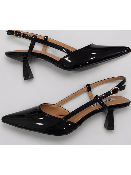 Γόβες Slingback Λουστρίνι Με Λουράκι