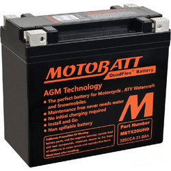 Motobatt Μπαταρία Μοτοσυκλέτας MBTX20UHD 21Ah
