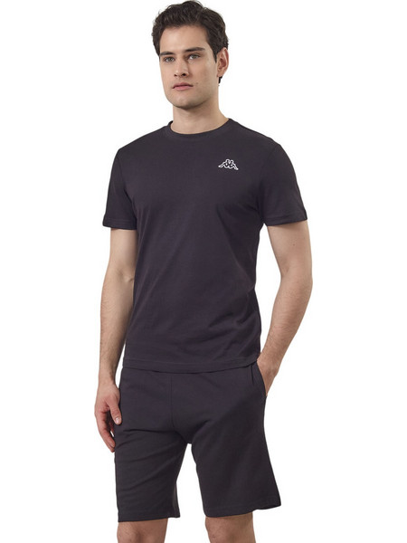 ΑΝΔΡΙΚΟ ΒΑΜΒΑΚΕΡΟ ΚΟΝΤΟΜΑΝΙΚΟ ΜΠΛΟΥΖΑΚΙ SLIM 525 KAPPA T-S CAFERS II 304J150-005 - ΜΑΥΡΟ