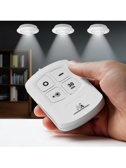Maclean Energy MCE165 Remote Control LED Lamps Set, AAA Battieries, 6 Pieces in Set MCE165