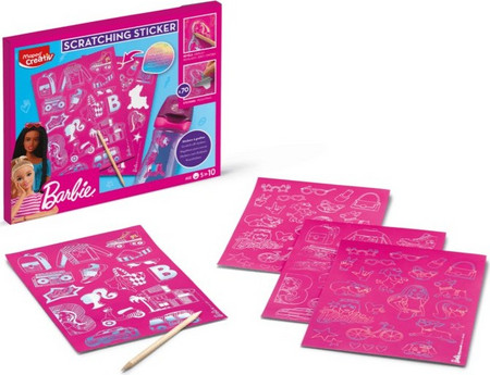 Δημιουργικό Σετ Αυτοκόλλητα Scratching Barbie Maped