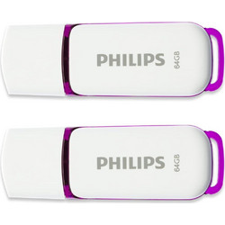 Philips Snow 64GB USB Stick 2.0 με USB-A 2pcs