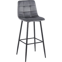 NORA GREY VELVET ΥΦΑΣΜΑ 75εκ. ΣΚΑΜΠΟ ΜΕΤΑΛΛΙΚΟ 45X42X75-110εκ. 1τεμ