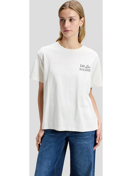Lee(R) γυναικείο T-shirt Relaxed Fit Blue Jeans - 112387061 Εκρού