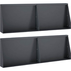Τοίχος Στήριξης 4 τμχ. 60 x 12 x 40 cm Ατσάλι Ανθρακί 3449081