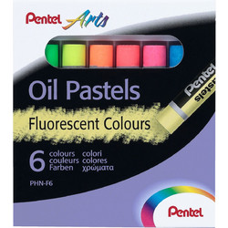 Λαδοπαστέλ Pentel 6 Χρωμάτων φωσφοριζέ
