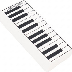 ΜUSIC GIFT Γόμα Keyboard White 6cm (Tεμάχιο)