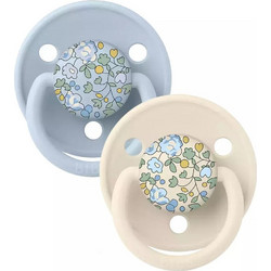 BIBS x Liberty de Lux Πιπίλες Σιλικόνης 0-36m Eloise Baby Blue 2τμχ