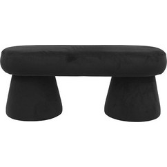 ΤΑΜΠΟΥΡΕ ΥΦΑΣΜΑΤΙΝΟ ΜΑΥΡΟ MDF 98x37x40cm 810-00131 - Estheti - 810-00131