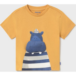 Mayoral T-Shirt κοντομανικο απλικε ροδακινι 26-01011-088 1011