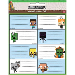Gim Ετικέτες σχολικές Minecraft 2 Φύλλων 16/τμχ. 775-70046