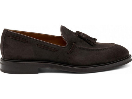 suede tasseled loafers FRAU Softy Καφέ