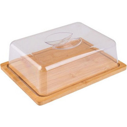 ESTIA ΒΑΣΗ ΤΥΡΙΩΝ BAMBOO ESSENTIALS ΜΕ ΠΛΑΣΤΙΚΌ ΚΑΠΑΚΙ 24X18X7.5CM 01-12960