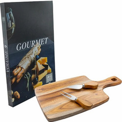 HFA Ξύλινο Πλατό Gourmet Με 2 Μαχαίρια Τυριού