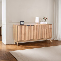 Μπουφές Hamea pakoworld mdf σε φυσική απόχρωση 150x39,5x73εκ - PAKOWORLD