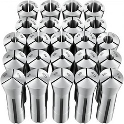VEVOR R8 Collet Set 1/16"-3/4" 23 Piece R8 Precision Mill Collet Chuck Set, για πρέσες τρυπανιού φρεζαρίσματος, 0,0008" TIR υψηλής συγκέντρωσης, Εργαλείο τσοκ τόρνου με σήμανση κουτί αποθήκευσης, κράμ