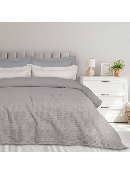 ΚΟΥΒΕΡΤΑ KING SIZE DAS HOME 0496 GREY ΠΙΚΕ (240X260CM)