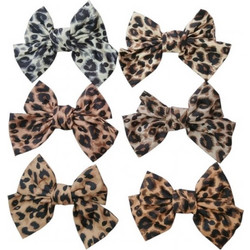 Ro Accessories Κλιπ μαλλιών φιόγκος με μπαρέτα animal print 11-0207
