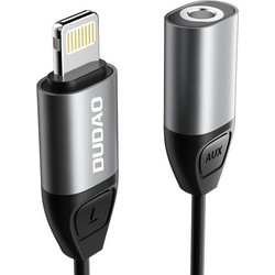 Προσαρμογέας Dudao από υποδοχή Lightning σε ακουστικά 3,5 mm θύρα L17 γκρι - DUDAO
