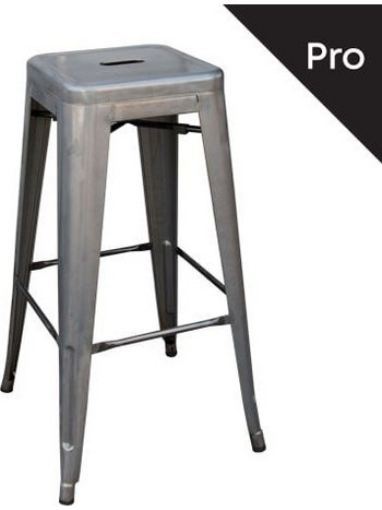 RELIX Σκαμπό Bar-Pro H.67cm, Στοιβαζόμενο, Μέταλλο Βαφή Metal με Διακοσμητική Σκουριά Ε5193,6 (1ΤΜΧ)