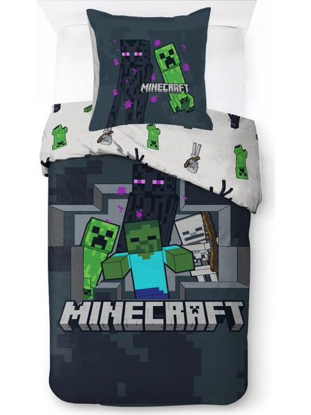 Minecraft Last Block Standing Σετ Παπλωματοθήκης με Μαξιλαροθήκη 140x200, 70x90 εκ