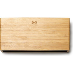 Επιτραπέζιο ρολόι με ασύρματο φορτιστή DUNCER 5W BAMBOO