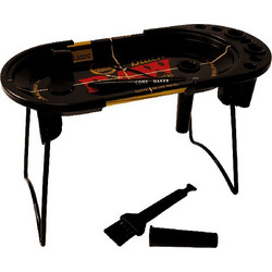 Raw Rolling Tray Πτυσσόμενος Δίσκος Prep Deck Mini Black (22x10.5cm)