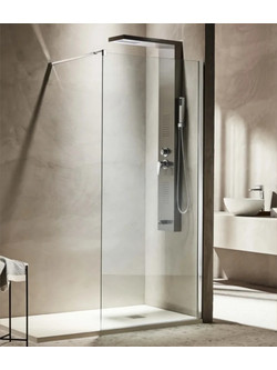 Tema Walk-in Slim Chrome 60x195 Nano - Διαχωριστικό Ντουζιέρας Διάφανο