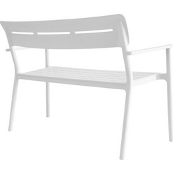 Παγκάκι διθέσιο Cadrin pakoworld λευκό PP 117x60x83εκ