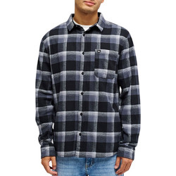 Quiksilver Motherfly Ανδρικό Πουκάμισο Καρό Μακρυμάνικο Μαύρο