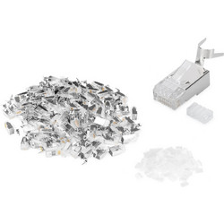 DIGITUS Modularstecker Cat6 - Βύσματα RJ45 για στρογγυλό καλώδιο, 100 τεμ. (AK-219604-100)