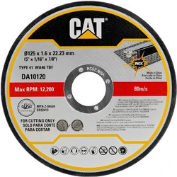 Τροχός κοπής inox και μετάλλου 125x1,6mm σετ 10 τεμαχίων DA10120 CAT