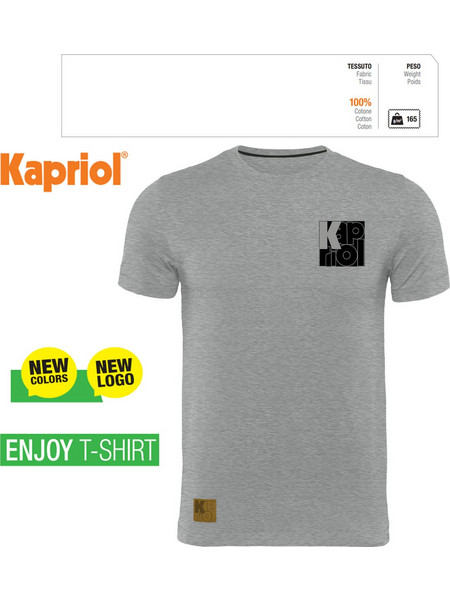 ΜΠΛΟΥΖΑΚΙ ΕΡΓΑΣΙΑΣ T-SHIRT ENJOY ΚΟΝΤΟΜΑΝΙΚΟ ΓΚΡΙ ΜΕΛΑΝΖΕ (XXXL) 60845 KAPRIOL