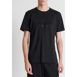 ANTONY MORATO MMKS02730FA100240 T-SHIRT REGULAR FIT IN JERSEY COTTON FABRIC WITH PRINT ON FRONT ΜΠΛΟΥΖΑ ΑΝΔΡΙΚΟ KS02730FA100240-9000 Black