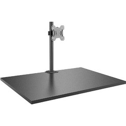 Βάση Monitor Lindy Single Short Bracket w/ Pole & Desk Clamp - adjustable arm - silver