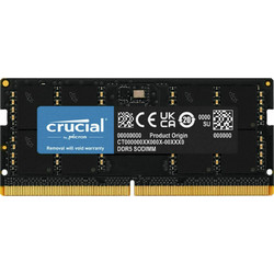 Crucial 8GB (1X8GB) DDR5 RAM 4800MHz C40 Black SoDimm