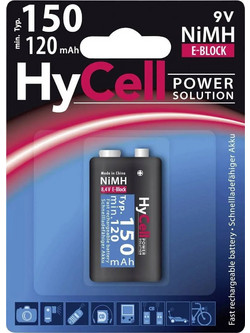 Hycell Επαναφορτιζόμενη Μπαταρία 9V 120mAh 1τμχ