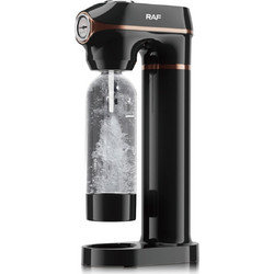 Soda Maker RAF R.137 - Παρασκευή ανθρακούχου νερού 1L με One Click Boost - Μαύρο, 100% BPA Free, PET