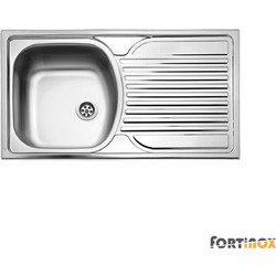 Fortinox Slender 24100 Ένθετος Νεροχύτης Inox Αντιστρεφόμενος Ματ 78.5x44.5cm