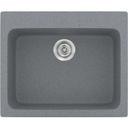 Sanitec Classic 331 Υποκαθήμενος Νεροχύτης Γρανίτη Ματ Metallic Silver 60x50cm