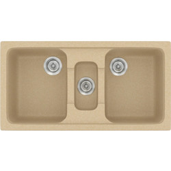 Sanitec Classic 325 Επικαθήμενος Νεροχύτης Γρανίτη Ματ Granite Cappuccino 97x51cm