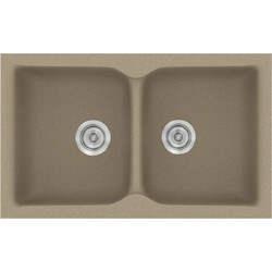Sanitec Classic 322 Επικαθήμενος Νεροχύτης Γρανίτη Ματ Granite Taupe 81x50cm