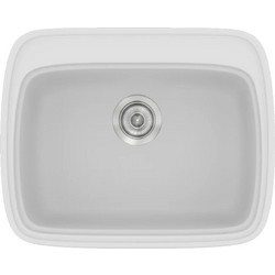 Sanitec Classic 313 Επικαθήμενος Νεροχύτης Γρανίτη Ματ White 58x50cm