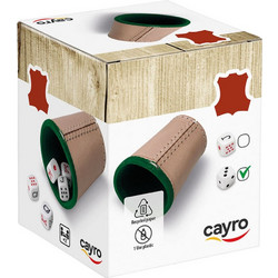 Leather Dicecup and 5 Dots dice