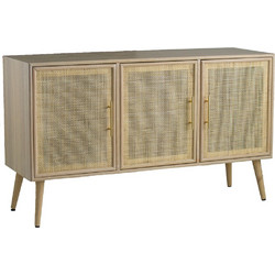 Artekko Cons MDF Μπουφές με Ψάθα σε Φυσική Απόχρωση (120x38x78)cm 48599