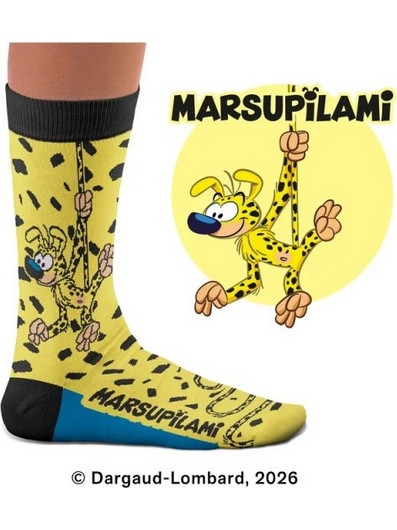 Sock Affairs Houba-Hop Ανδρικές Κάλτσες Ψηλές με Σχέδια Κίτρινες