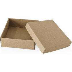 Κουτί Χάρτινο 10x10x3.5cm 12τμχ Κραφτ
