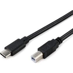 Powertech CAB-U166 USB-B to USB-C 1.5m Black