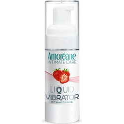 Amoreane Strawberry Liquid Vibrator Λιπαντικό Gel Νερού Κόλπου & Πρωκτού 30ml